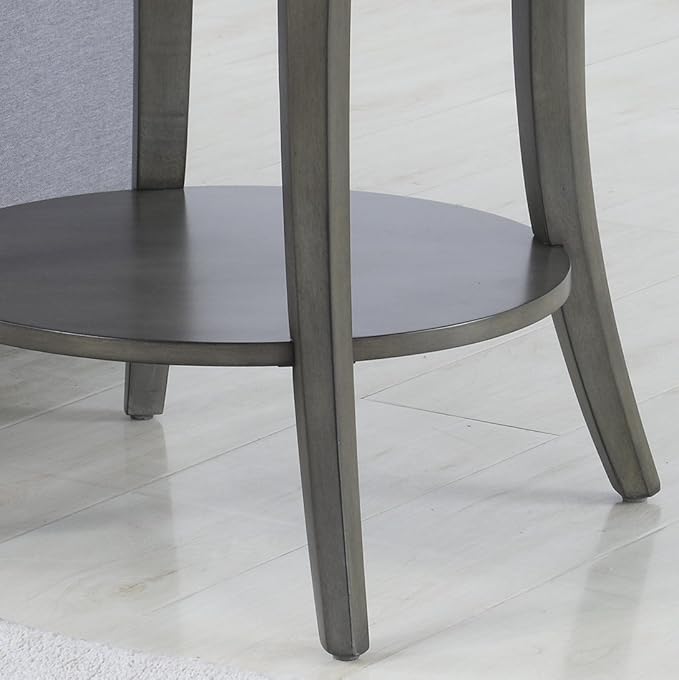 Roundhill Furniture Contemporary Perth Oval Shelf Coffee Table Set - Image 5