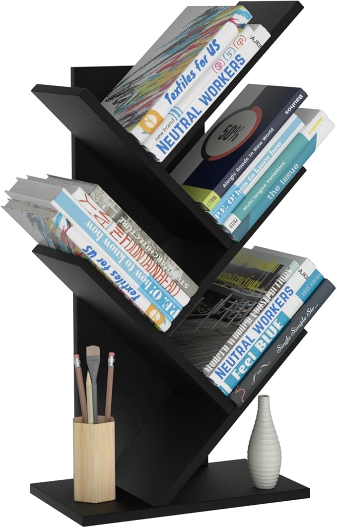 5 Tier Tree Book Shelf, Small Desktop Bookshelf by SHEEPAM