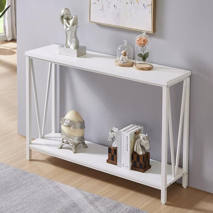EXCEFUR Rustic Sofa Table, Industrial Console Table - Image 3