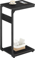 Narrow C-Shaped End Table, Small Side Table by Unknown