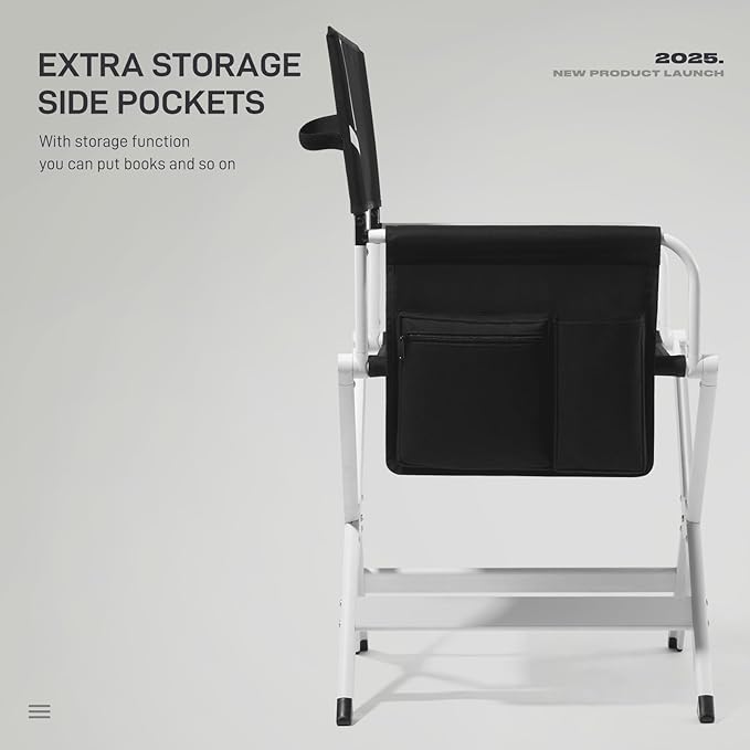 EVER ADVANCED Aluminum Directors Chair, Folding Studio Movie Chairs Camping - Image 7