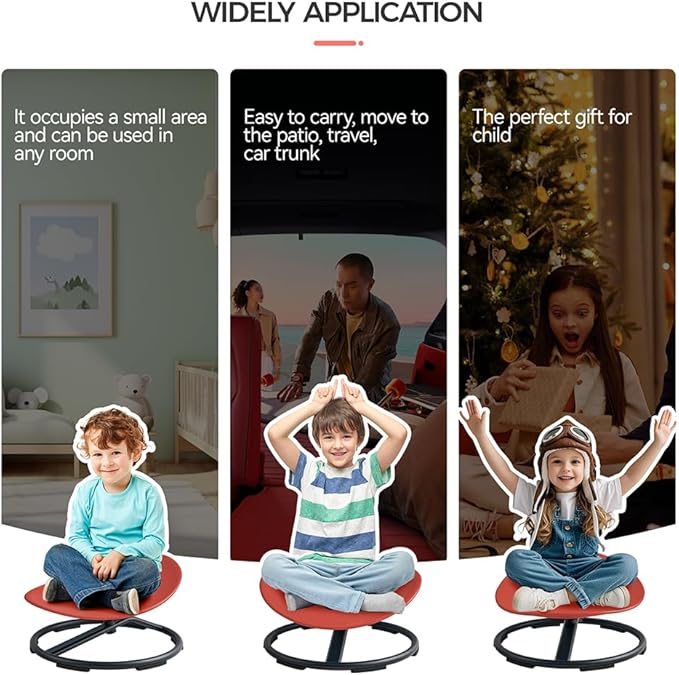 Swivel Chair for Kids, 360° Spinning Seat, Toddler Sit and Spin Wobble Chair - Image 6