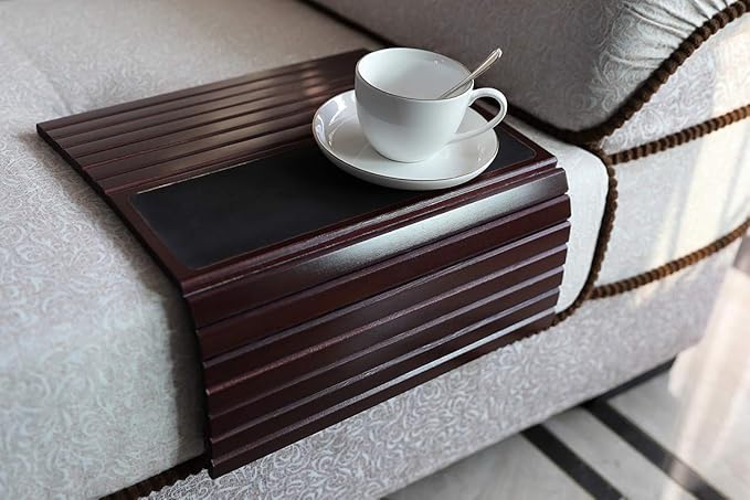 GEHE Bamboo Sofa Arm Tray Table - Image 4