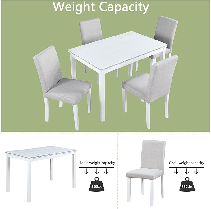 Ball & Cast 5 Piece Dining Table Set, Kitchen Table Set - Image 7