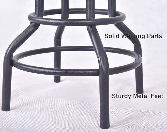 Diwhy Industrial Vintage Counter Stool, Kitchen Counter Height Adjustable - Image 7