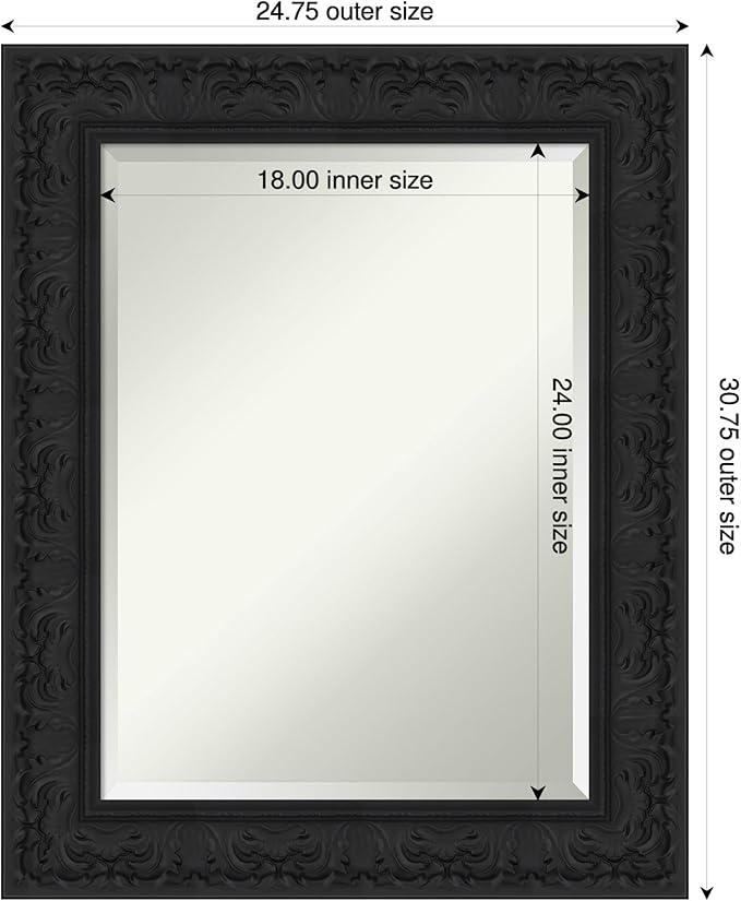 Amanti Art Black Bathroom Mirror - Image 3