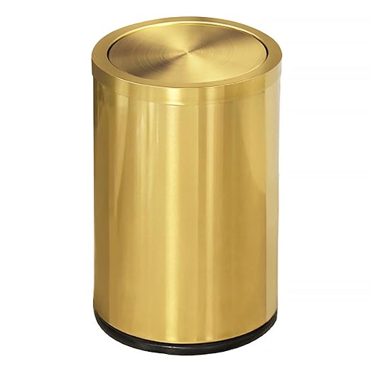 2.6 Gallon Gold Bathroom Trash can by JINYCOME