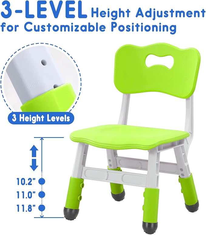 Toddler Chair Kids Chair with Adjustable 3 Levels, Toddler Chairs - Image 4