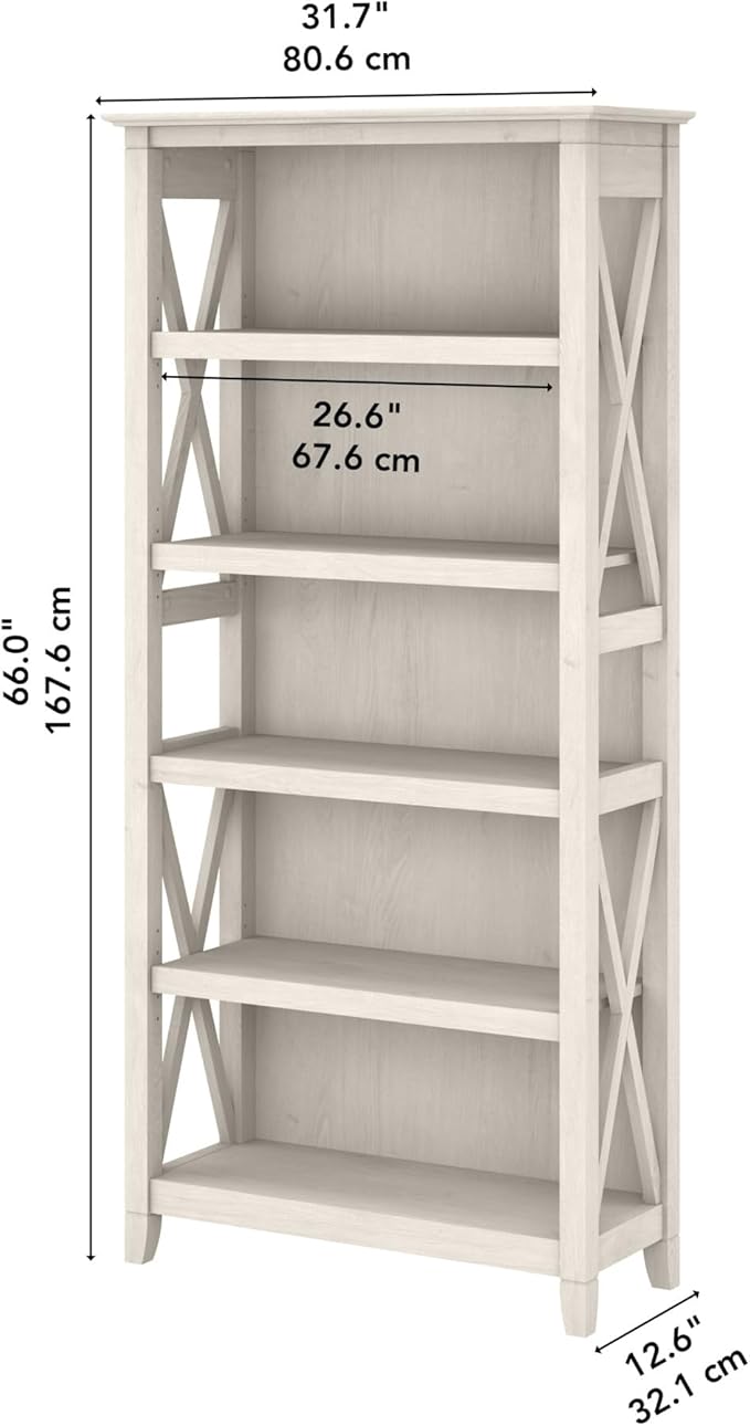 Bush Furniture Tall 5 Shelf Bookcase - Image 3