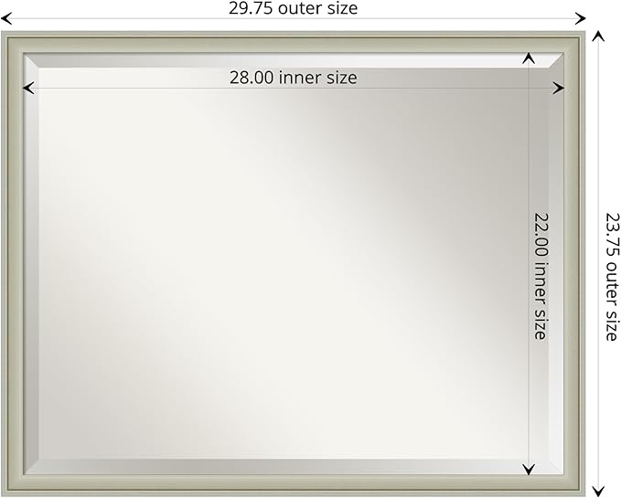 Amanti Art Silver Bathroom Mirror - Image 4