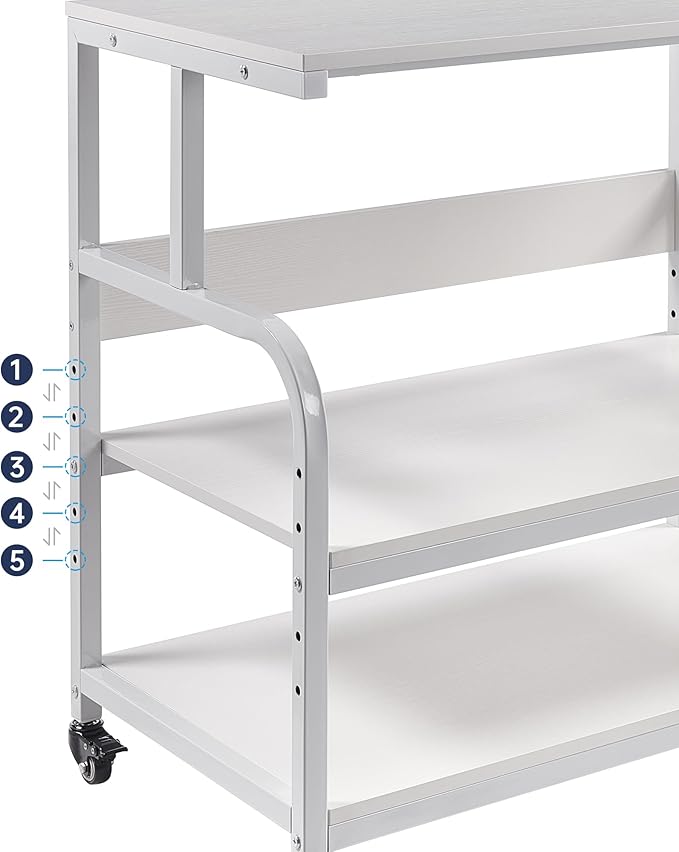 Printer Stand, 32.3" x 18.9" x 32.1" Extra Large Printer Table - Image 4