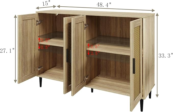 Buffet Sideboard, Kitchen Storage Cabinet - Image 2