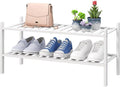 White Shoe Rack for Entryway, 2 Tier Shoe Organizer for Hallway Closet by VIEWCARE