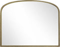 36"X28" Arched Mirror, Metal Beaded Frame Mirror by Wemily
