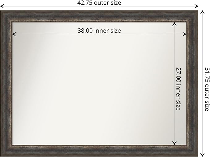 Amanti Art Brown Bathroom Mirror - Image 4