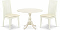 East West Furniture DMIP3-LWH-C 3 Piece Dining Room Furniture Set Contains a by EastWestFurniture