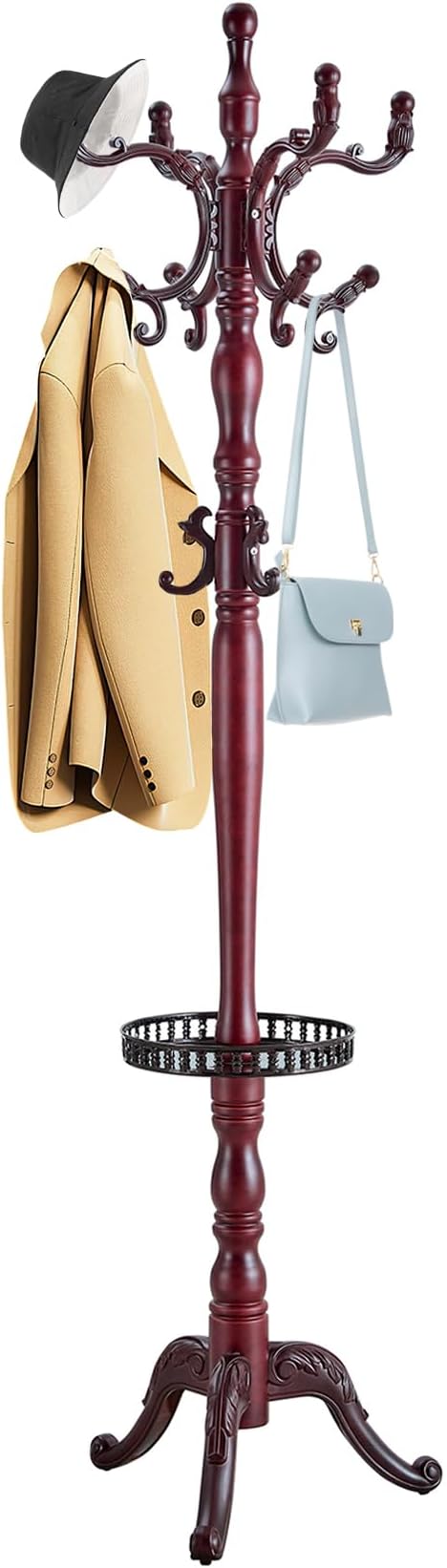 Solid Wood Coat Rack Freestanding, Coat Hanger Stand by Unknown