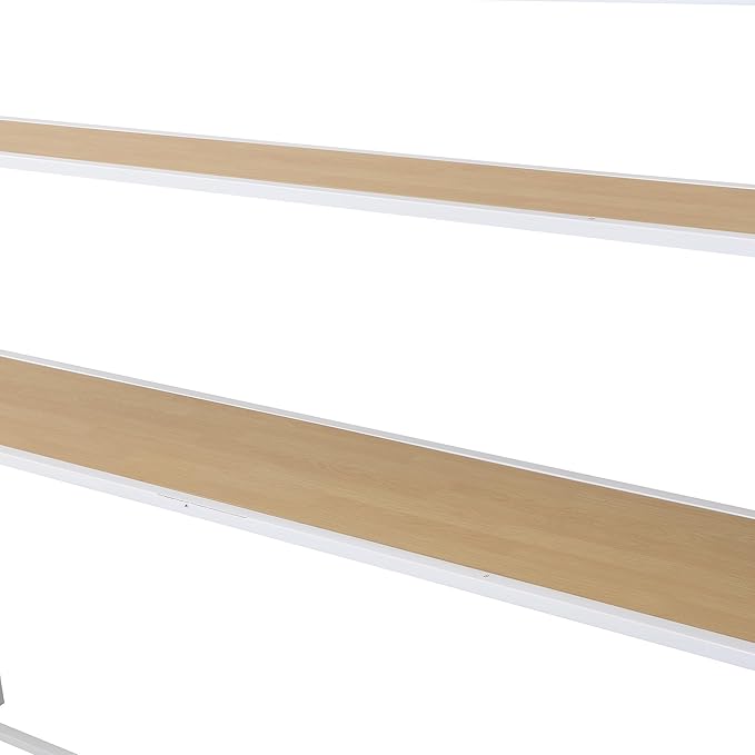 Twin Size Metal Loft Bed with Staircase, Full-Length Guardrails, a Built-in - Image 7