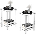 Eglaf Acrylic Side Table Set of 2-13.4'' L x 11.5'' W x 19.6'' H Small End by Eglaf