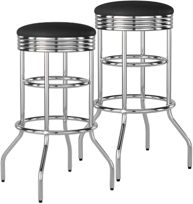 TRINITY Heavy Duty 30-Inch Backless Swivel Bar Stool by TRINITY