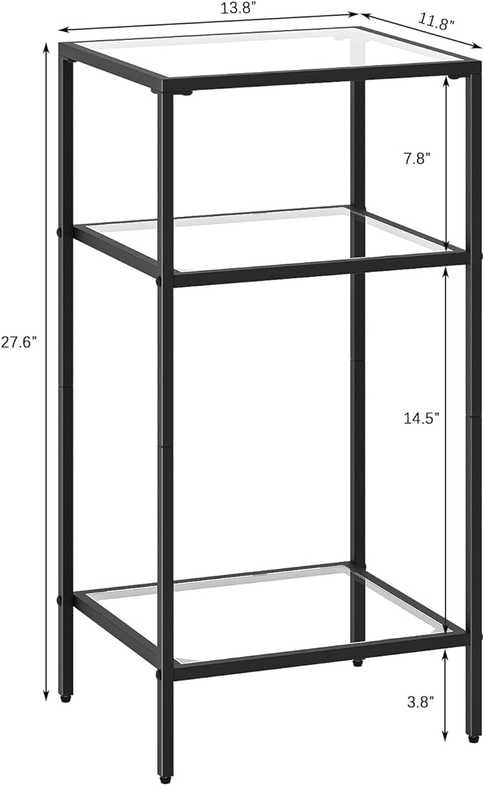 Homhedy 3-Tier Side Tables Set of 2, End Tables - Image 3