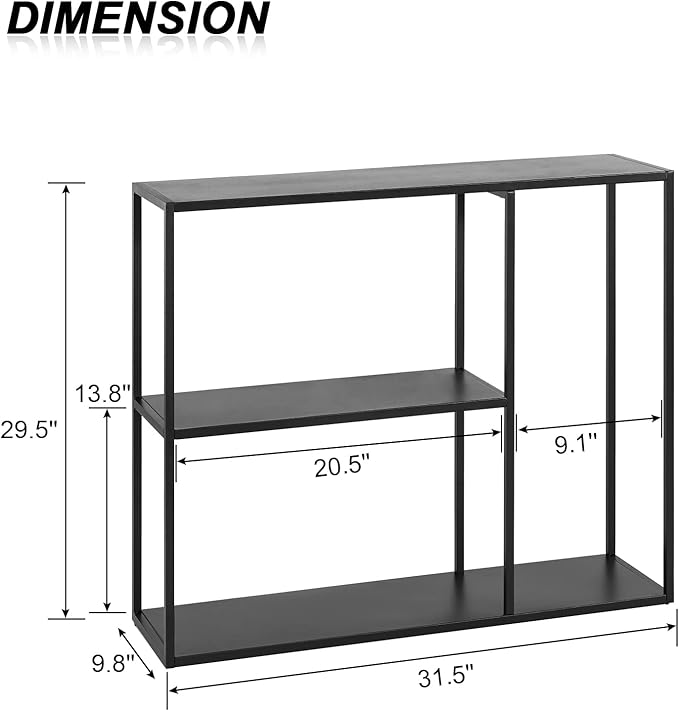 HDANI Console Table, Narrow Entryway Table, 3 Tier Metal Hallway Table - Image 3
