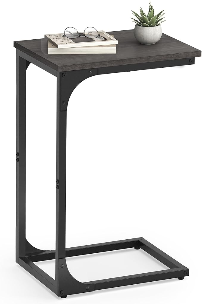 VASAGLE C-Shaped End Table, Small Side Table by VASAGLEbySONGMICSHOME