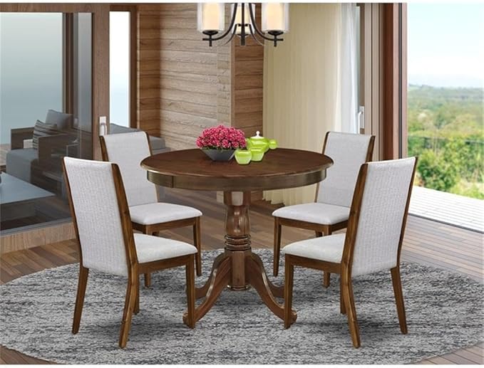 East West Furniture ANLA5-AWA-05 5 Piece Dining Table Set - Image 2