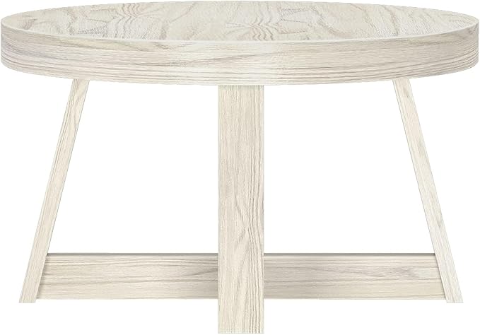 Plank+Beam Classic Round Coffee Table, 30 Inch Farmhouse Coffee Table, Mini - Image 5