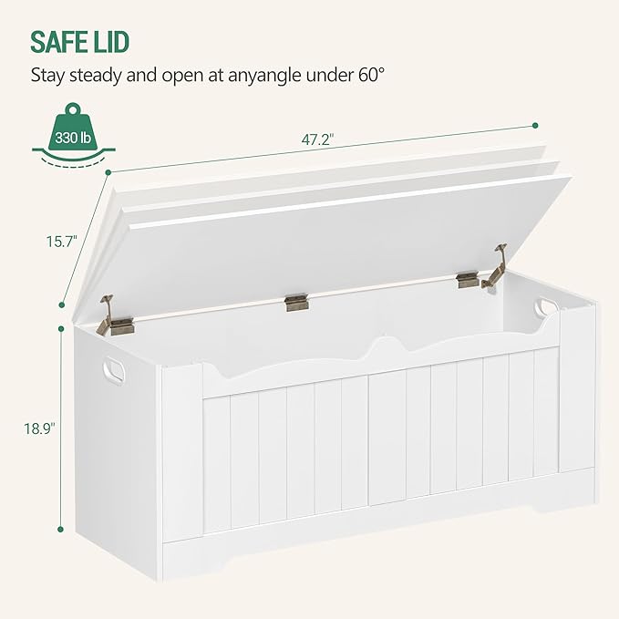 47.2" Storage Chest, Extra Large Storage Bench Trunk - Image 3