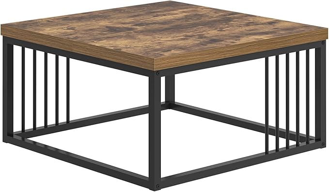 FOLUBAN Modern Coffee Table, Square Center Table - Image 9