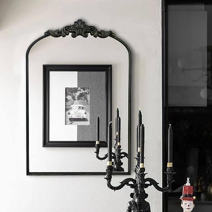 WAMIRRO Arched Mirror, Antique Brass Mirrors by WAMIRRO