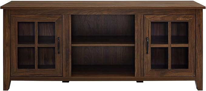 Walker Edison Dakota Modern Farmhouse 2 Glass Door Stand - Image 4