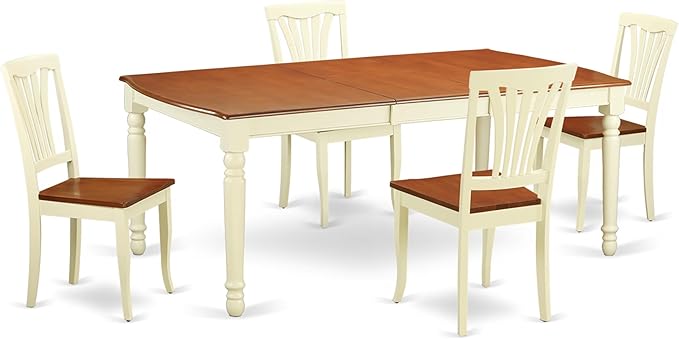 East West Furniture DOAV5-WHI-W 5 Piece Kitchen Table Set by EastWestFurniture