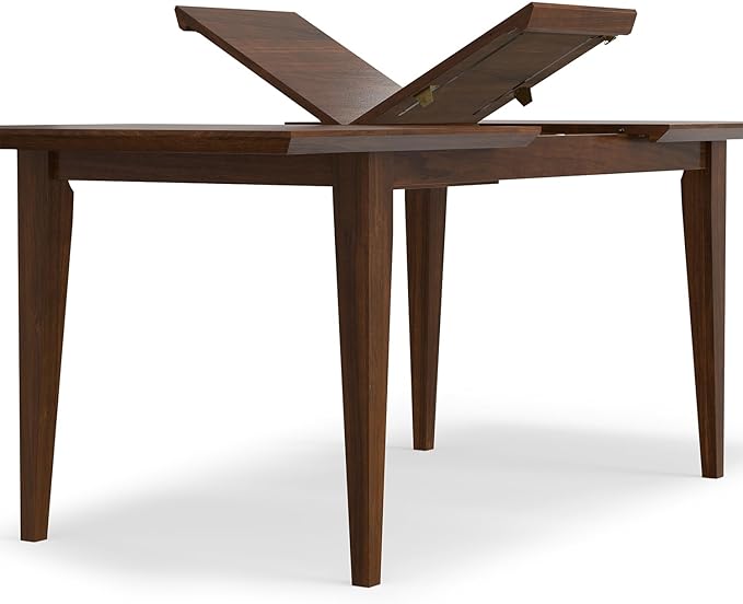 SIMPLIHOME Colby Extendable Dining Table, Solid Wood Walnut Veneer in Walnut - Image 9
