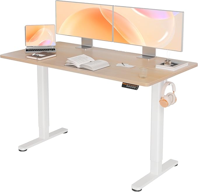 YDN Electric Standing Desk, 55x24 Inch Stand up Desk Adjustable Height by YDN