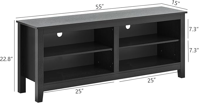 TV Stand for 65 inch TV with Storage, Modern TV Entertainment Center for Bedroom - Image 2