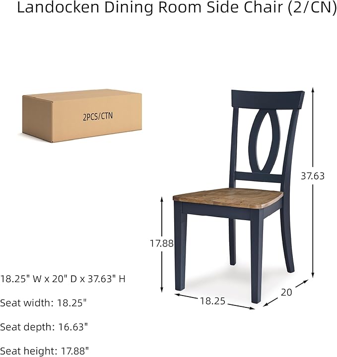 Signature Design by Ashley Landocken Casual Armless Dining Chair - Image 3