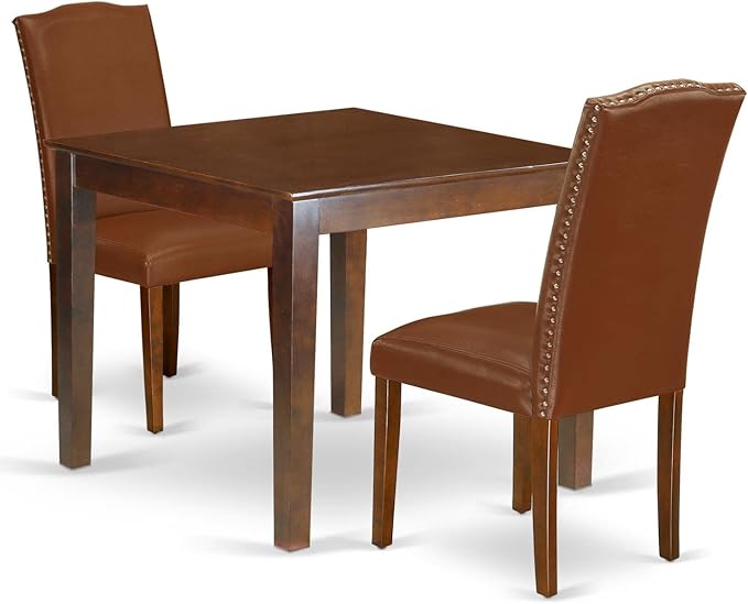 East West Furniture OXEN3-MAH-66 3 Piece Kitchen Table Set by EastWestFurniture