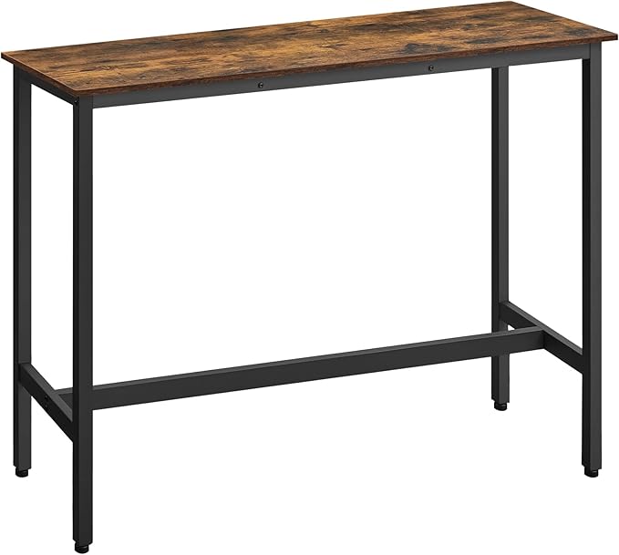 VASAGLE Bar Table, Narrow Long Kitchen Dining Table, Sturdy Metal Frame - Image 8