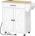 HOOBRO Kitchen Island with Power Outlet, Kitchen Storage Island with Large by HOOBRO