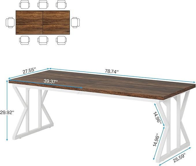 Tribesigns Farmhouse Dining Table - Image 2