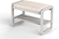 Solid Wood Shoe Rack, 2 Tier Shoe Storage Bench by Unknown
