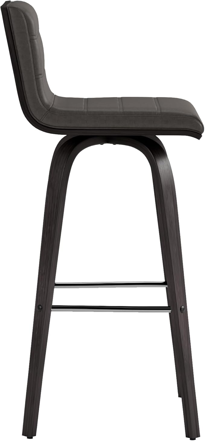 Armen Living size color options Vienna 30" Bar Height Barstool Brushed Wood - Image 5
