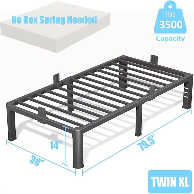 FUIOBYVV 14 Inch Twin XL Bed Frame - Image 3