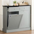GAZHOME 20 Gallon Double Tilt Out Wooden Trash Cabinet by GAZHOME