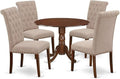 East West Furniture DLBR5-MAH-04 5 Piece Dining Room Furniture Set Includes a by EastWestFurniture