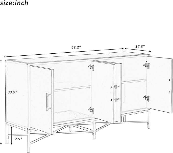 Merax Sideboard Buffet Cabinet - Image 2