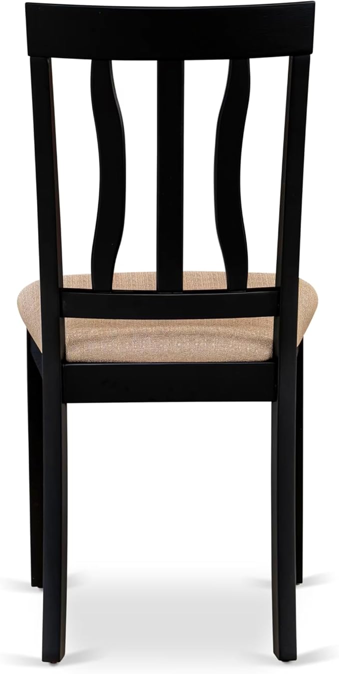 East West Furniture QUAN9-BCH-C 9 Piece Kitchen Table Set Includes a Rectangle - Image 11