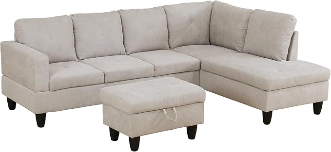 97" Oversized Sectional Couch, L Shaped Couch - Image 7